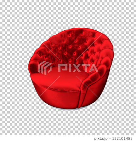armchair isolate on a transparent background, comfortable furniture for home interior, 3D illustration, cg render armchair isolate on a transparent background, comfortable furniture for home interior, 3D illustration, cg render 132101485