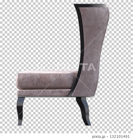 armchair isolate on a transparent background, comfortable furniture for home interior, 3D illustration, cg render armchair isolate on a transparent background, comfortable furniture for home interior, 3D illustration, cg render 132101491