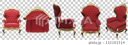 armchair isolate on a transparent background, comfortable furniture for home interior, 3D illustration, cg render armchair isolate on a transparent background, comfortable furniture for home interior, 3D illustration, cg render 132101514