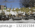 Barricade during protests in the streets of Kyiv, Ukraine 132101584