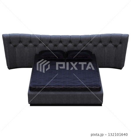 bed isolate on a transparent background, interior furniture, 3D illustration, cg render bed isolate on a transparent background, interior furniture, 3D illustration, cg render 132101640