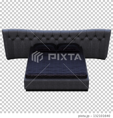 bed isolate on a transparent background, interior furniture, 3D illustration, cg render bed isolate on a transparent background, interior furniture, 3D illustration, cg render 132101640