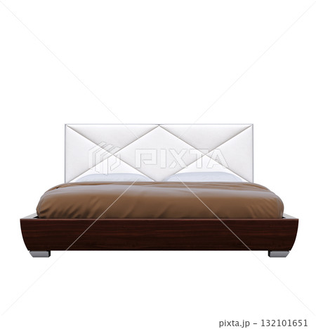 bed isolate on a transparent background, interior furniture, 3D illustration, cg render bed isolate on a transparent background, interior furniture, 3D illustration, cg render 132101651