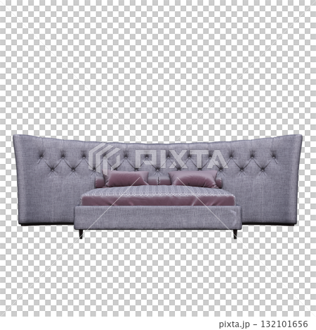 bed isolate on a transparent background, interior furniture, 3D illustration, cg render bed isolate on a transparent background, interior furniture, 3D illustration, cg render 132101656