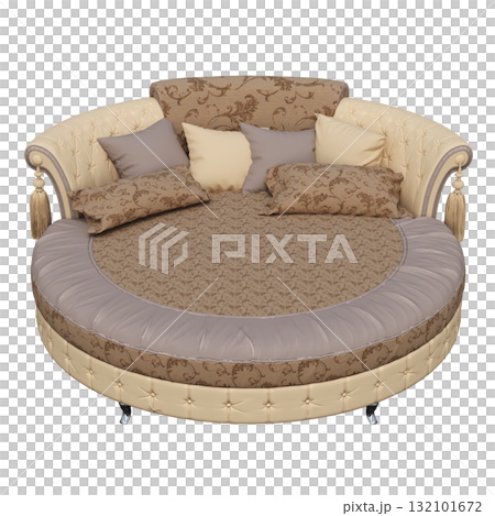 bed isolate on a transparent background, interior furniture, 3D illustration, cg render bed isolate on a transparent background, interior furniture, 3D illustration, cg render 132101672