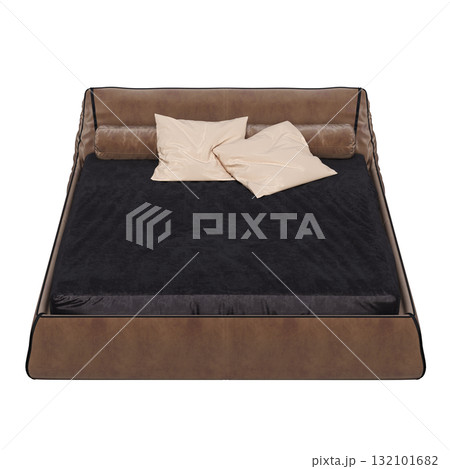 bed isolate on a transparent background, interior furniture, 3D illustration, cg render bed isolate on a transparent background, interior furniture, 3D illustration, cg render 132101682