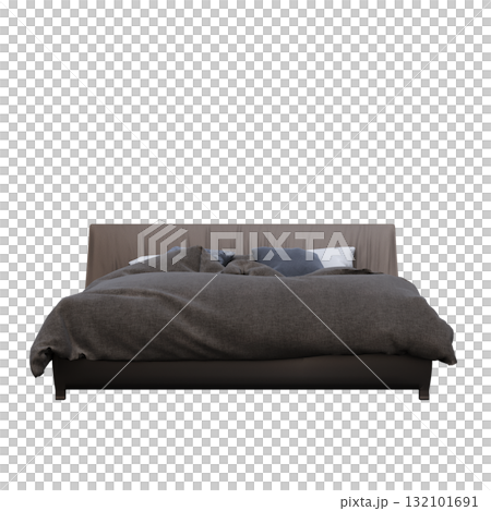 bed isolate on a transparent background, interior furniture, 3D illustration, cg render bed isolate on a transparent background, interior furniture, 3D illustration, cg render 132101691