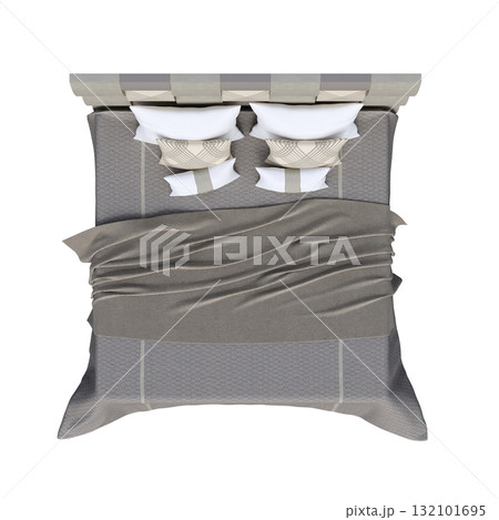 bed isolate on a transparent background, interior furniture, 3D illustration, cg render bed isolate on a transparent background, interior furniture, 3D illustration, cg render 132101695