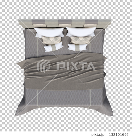 bed isolate on a transparent background, interior furniture, 3D illustration, cg render bed isolate on a transparent background, interior furniture, 3D illustration, cg render 132101695