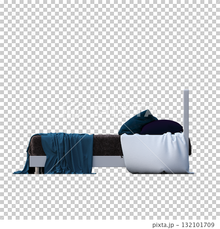bed isolate on a transparent background, interior furniture, 3D illustration, cg render bed isolate on a transparent background, interior furniture, 3D illustration, cg render 132101709