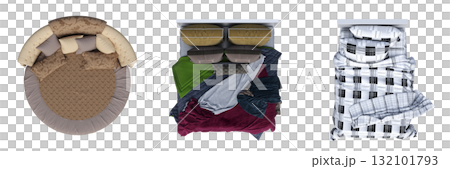 double bed isolated on a transparent background, furniture for the bedroom interior, 3D illustration, cg render double bed isolated on a transparent background, furniture for the bedroom interior, 3D illustration, cg render 132101793