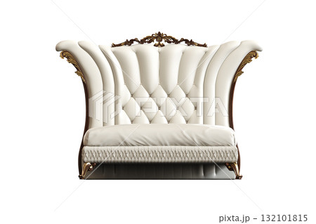 double bed isolated on a transparent background, furniture for the bedroom interior, 3D illustration, cg render double bed isolated on a transparent background, furniture for the bedroom interior, 3D illustration, cg render 132101815