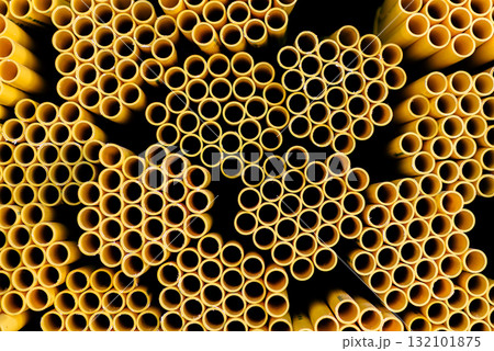 yellow PVC Pipe industry background 132101875