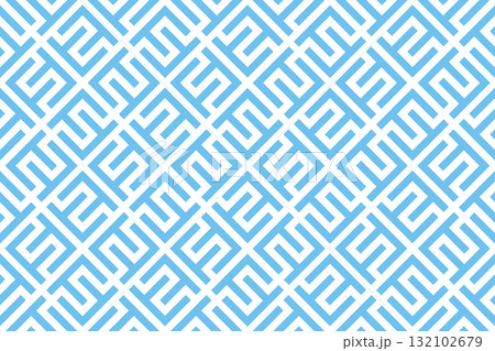 Abstract geometric pattern. A seamless vector background. White and blue ornament. Graphic modern pattern. Simple lattice graphic design Abstract geometric pattern. A seamless vector background. White and blue ornament. Graphic modern pattern. Simple lattice graphic design 132102679