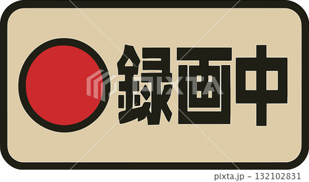 録画中のマークのイラスト 録画中のマークのイラスト 132102831