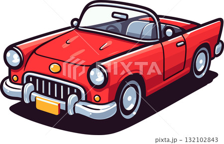 赤いオープンカーのイラスト 赤いオープンカーのイラスト 132102843