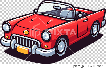 赤いオープンカーのイラスト 赤いオープンカーのイラスト 132102843