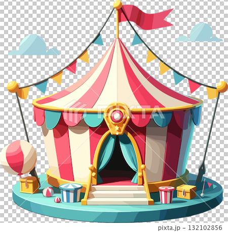 色彩繽紛的馬戲團帳篷 132102856