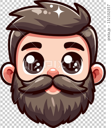 髭の男の顔のアイコン 髭の男の顔のアイコン 132102857