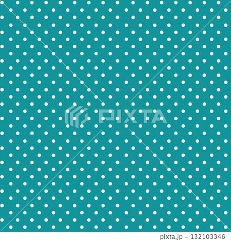 Seamless Pattern Teal Polka Dot Background with Small White Dots for Stylish Designs 132103346