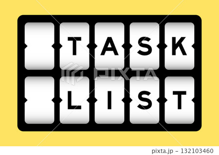Black color in word task list on slot banner...のイラスト素材 [132103460] - PIXTA