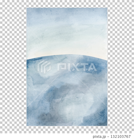 Winter landscape with blue sky and frozen ice rink. North sea arctic minimalistic background. Watercolor hand drawn illustration for panoramic design Christmas card postcard template holiday poster Winter landscape with blue sky and frozen ice rink. North sea arctic minimalistic background. Watercolor hand drawn illustration for panoramic design Christmas card postcard template holiday poster 132103767