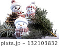 Christmas landscape with gifts and snow. Merry christmas and happy new year . Christmas celebration holiday background 132103832