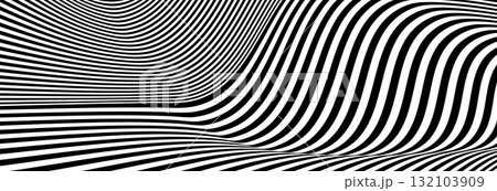 Bold black and white pattern. intricate curved designs. Vector illustration 132103909