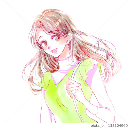 外出する女性 春イメージ 外出する女性 春イメージ 132104960