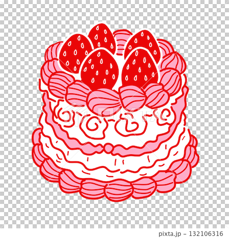 Whimsical pink strawberry cream cake illustration vintage bakery dessert art coquette aesthetic kawaii sweet confectionery design romantic patisserie style elegant line art Whimsical pink strawberry cream cake illustration vintage bakery dessert art coquette aesthetic kawaii sweet confectionery design romantic patisserie style elegant line art 132106316