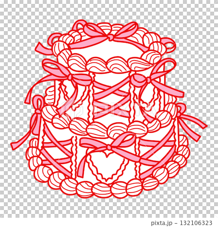 Charming pink corset ribbon cake illustration vintage bakery dessert art coquette aesthetic kawaii sweet confectionery design romantic patisserie style elegant line art Charming pink corset ribbon cake illustration vintage bakery dessert art coquette aesthetic kawaii sweet confectionery design romantic patisserie style elegant line art 132106323