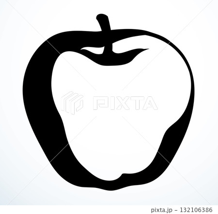 Big tasty apple. Vector drawing Big tasty apple. Vector drawing 132106386