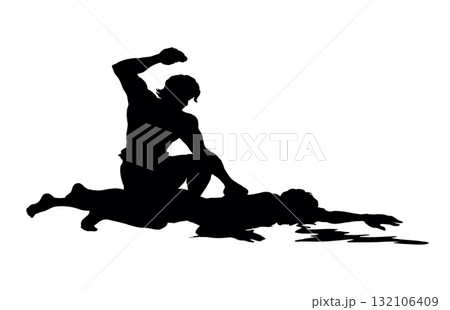 Cain and Abel. Vector drawing 132106409