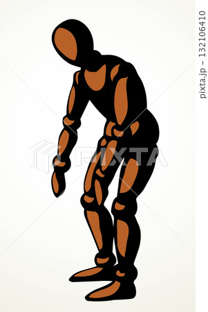 Man is a puppet. Vector drawing Man is a puppet. Vector drawing 132106410