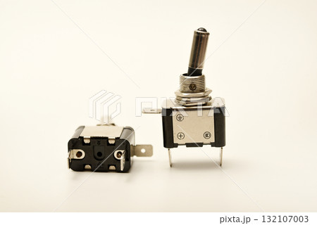 Large electrical switches. Electric toggle switch. The black switch. 132107003