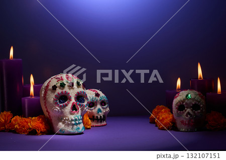 Day of the Dead Skull Display 132107151