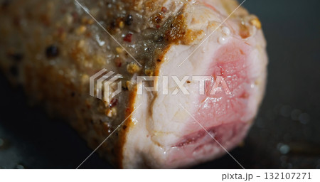 Tasty Pork Meat detail Roasted Steak. Tasty Pork Meat detail Roasted Steak. 132107271