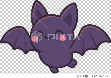 Cute Cartoon Bat Clipart 132107374