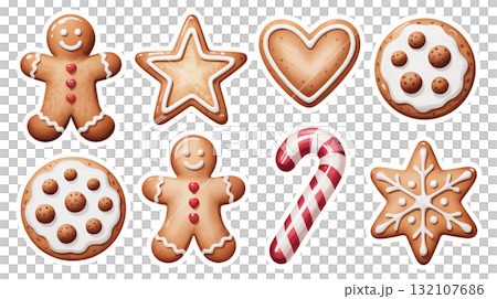 薑餅聖誕餅乾系列 薑餅聖誕餅乾系列 132107686