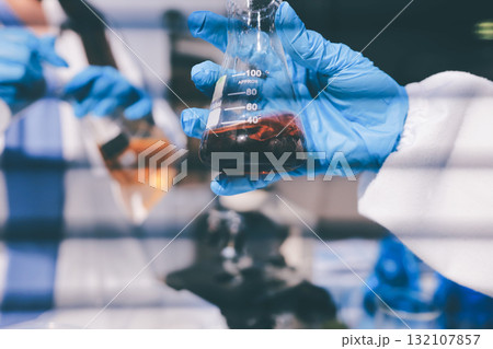 Researchers working in the clinical laboratory 132107857