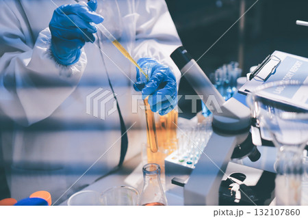 Researchers working in the clinical laboratory Researchers working in the clinical laboratory 132107860