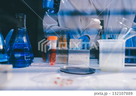 Researchers working in the clinical laboratory Researchers working in the clinical laboratory 132107889