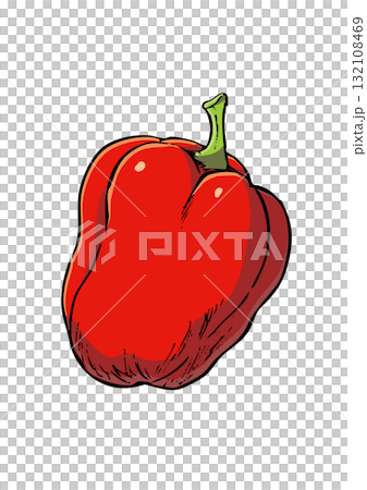 Paprika illustration color Paprika illustration color 132108469