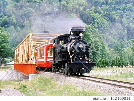 平成3年 森林鉄道の蒸気機関車 雨宮21号 丸瀬布いこいの森 北海道 紋別郡 遠軽町 記録写真 平成3年 森林鉄道の蒸気機関車 雨宮21号 丸瀬布いこいの森 北海道 紋別郡 遠軽町 記録写真 132109831
