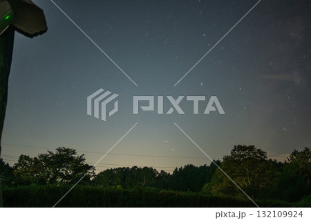 日本の岡山県高梁市の公園で見たとても美しい星空 日本の岡山県高梁市の公園で見たとても美しい星空 132109924