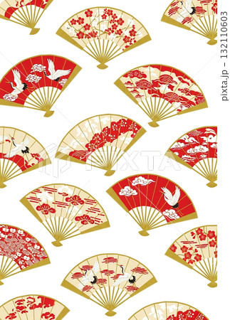 【はがき用】お祝いに使える金赤の和風背景 132110603