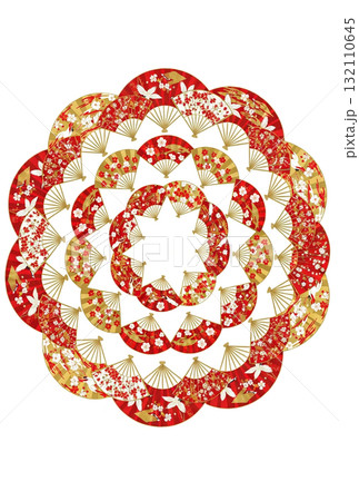 【はがき用】新春に映える和風放射デザイン 【はがき用】新春に映える和風放射デザイン 132110645