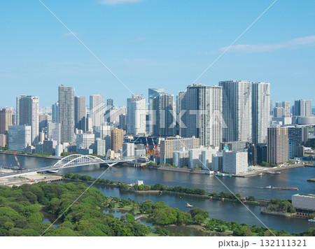 浜松町1丁目より望む浜離宮・隅田川・勝どきの眺望　　都市景観（2025年9月） 132111321