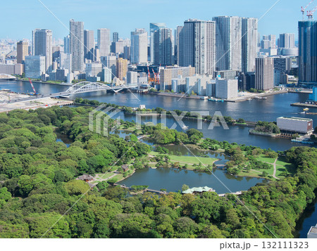 浜松町1丁目より望む浜離宮・隅田川・勝どきの眺望　　都市景観（2025年9月） 132111323