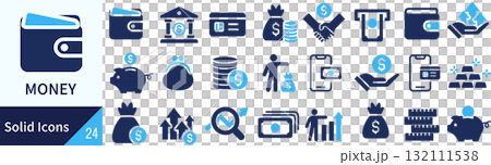 向量錢剪影圖示集 向量錢剪影圖示集 132111538